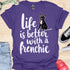 Life is better with a frenchie - V5 - Frenchie in Sweater T-Shirt